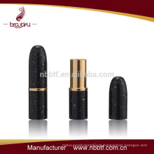 LI18-93, Elegantes schwarzes rundes Aluminium-Lippenstift-Tube